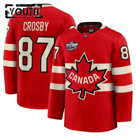 Kanada Trikot 4 Nations Face Off 2025 Fanatics Premium Sidney Crosby Rot - Kinder